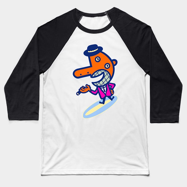 Surfer Magician Baseball T-Shirt by Mustopojoyo